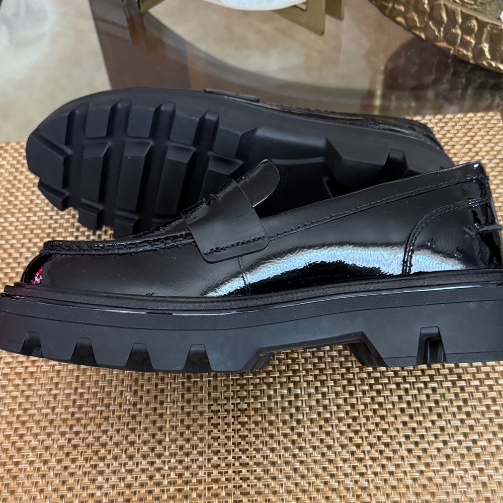 Rag & Bone Black Crackled Patent Leather Loafers EUR 39 US 9 NEW - Picture 5 of 7